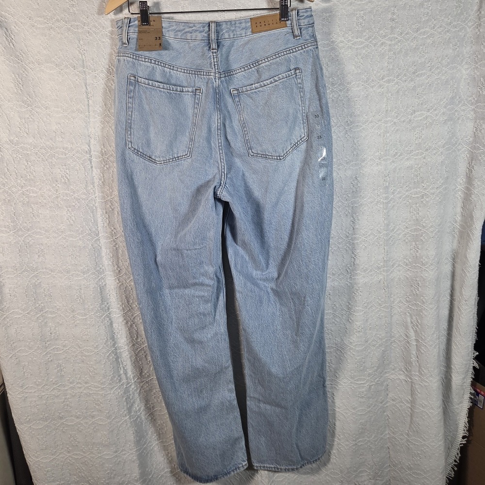 PacSun 90s Boyfriend Jeans Womens 33S Light Blue Distressed High Rise Relaxed - Picture 6 of 12